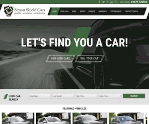 Simonshieldcars.co.uk(Used Vehicles At Simon Shield Cars In Ipswich Suffolk) Screenshot