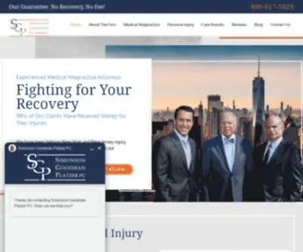 Simonsonlegal.com(New York Medical Malpractice Lawyers and Personal Injury Attorneys) Screenshot