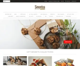 Simontea.com(Baby Gift Baskets Toronto Same Day Free Delivery Over $100) Screenshot