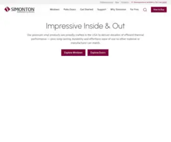 Simonton.com(Replacement Window Manufacturer) Screenshot