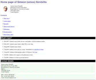 Simos.info(Home Page of Simeon (simos) Xenitellis) Screenshot