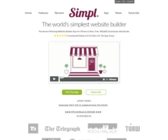 Simpl.com(Easy website builder) Screenshot