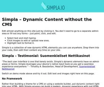 Simpla.io(Dynamic Content without CMS) Screenshot