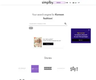 Simplby.com(韩国设计师潮牌集中营网站) Screenshot