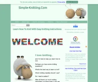 Simple-Knitting.com(Learn How to Knit with Easy Knitting Instructions) Screenshot