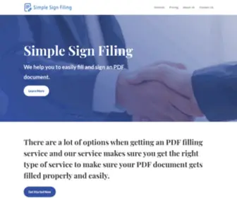 Simple-Sign-Filing.com(Simple Sign Filings) Screenshot