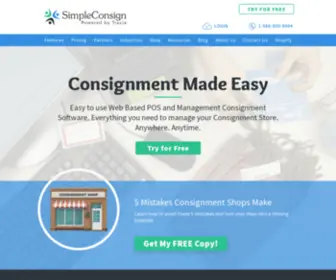 Simpleconsign.com(Consignment Software for Managing Inventory & Online Sales) Screenshot