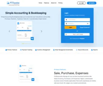Simpleaccountsweb.com(Simple Accounting Bookkeeping) Screenshot