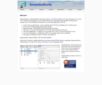 Simpleauthority.com(The Simple Certification Authority) Screenshot