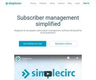 Simplecirc.com(Simplify your subscriber management) Screenshot