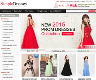 Simpledresses.co.uk(Cheap Prom Dresses) Screenshot