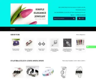 Simpleelegancejewelry.com(Snap Charm Jewelry and Snap Buttons) Screenshot