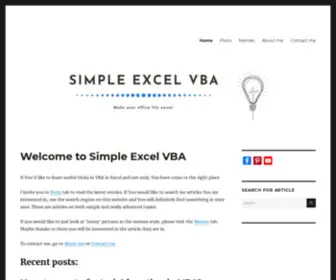 SimpleexcelvBa.com(Simple Excel VBA) Screenshot
