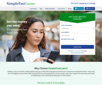 Simplefastloans.com(Simplefastloans offer installment loans and personal loans) Screenshot