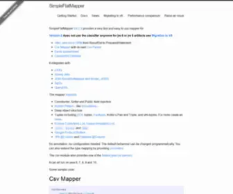 Simpleflatmapper.org(SimpleFlatMapper) Screenshot