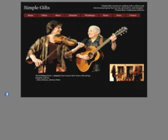 Simplegiftsmusic.com(Simple Gifts Folk and World Music) Screenshot