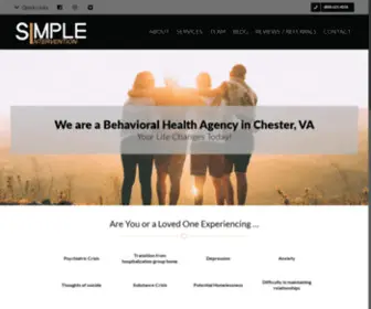 Simpleintervention.com(Behavioral and Mental Health Services) Screenshot