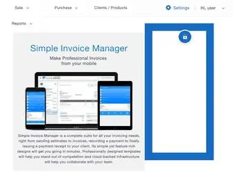 Simpleinvoiceweb.com(Simple Invoice Manager) Screenshot
