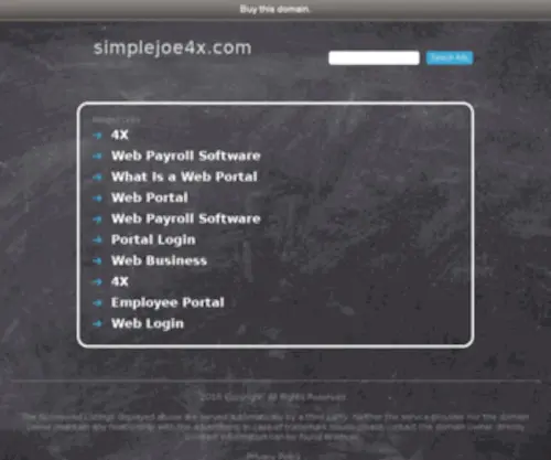 Simplejoe4X.com(Welcome) Screenshot