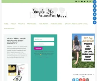 Simplelifeofacountrywife.com(Recent posts from the blog) Screenshot