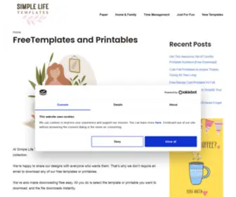 Simplelifetemplates.com(Free Templates & Printables) Screenshot