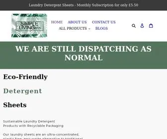 Simplelivingeco.com(Eco Laundry Detergent Sheets) Screenshot