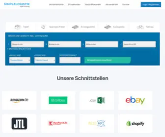 Simplelogistik.de(Ihre digitale Spedition für günstige Transporte weltweit) Screenshot
