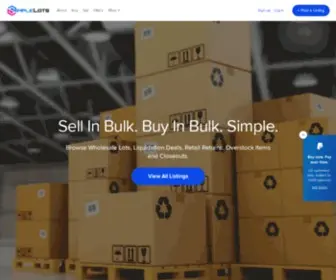 Simplelots.com(The Best Way To Buy Small Wholesale Lots. Selling) Screenshot