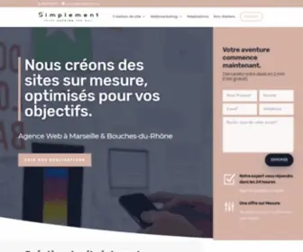 Simplement.me(Agence Web Marseille: Création de Site Internet et référencement) Screenshot
