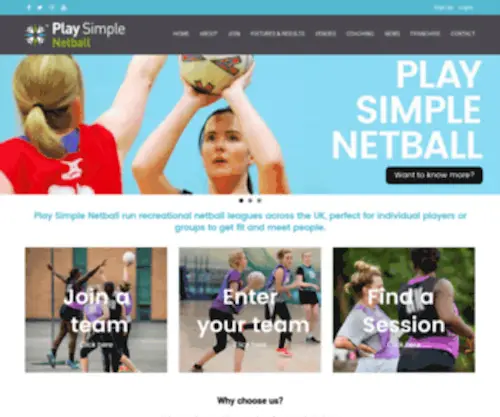 Simplenetball.co.uk(Simple Netball) Screenshot