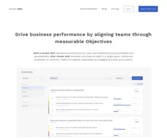 Simpleokr.com(Objectives & Key Results) Screenshot