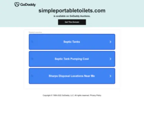 Simpleportabletoilets.com(Simple Portable Toilets) Screenshot