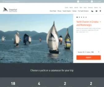 Simplesail.com(Yacht & Bareboat Charter in Montenegro and Croatia) Screenshot