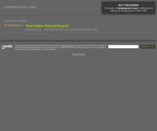 Simplesearch.com(simplesearch) Screenshot