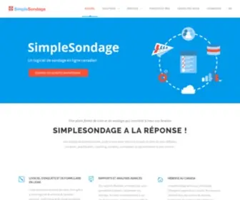 Simplesondage.com(Outil de sondage et de formulaire en ligne avancé) Screenshot