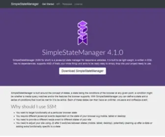 Simplestatemanager.com(SimpleStateManager) Screenshot