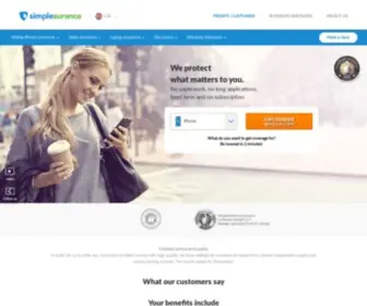 Simplesurance.co.uk(Simply Insure Online) Screenshot
