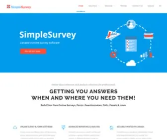 Simplesurvey.com(Online Survey Software and Form Tool) Screenshot
