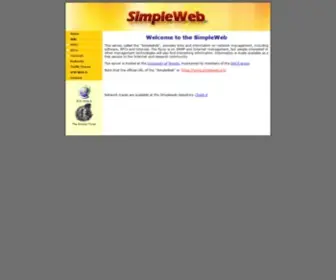 Simpleweb.org(The Simpleweb) Screenshot