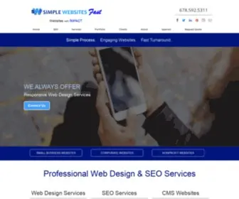 Simplewebsitesfast.com(Web Design Lawrenceville GA) Screenshot