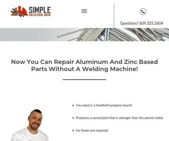 Simpleweldingrods.com(The simplest way to weld aluminum) Screenshot