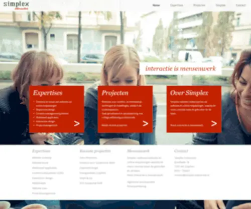 Simplex-Interactive.nl(Simplex realiseert websites en online toepassingen waarbij de mens centraal staat) Screenshot