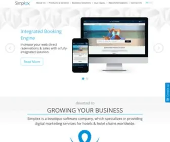 Simplex-LTD.com(Boutique Software Company & Digital Hotel Marketing) Screenshot