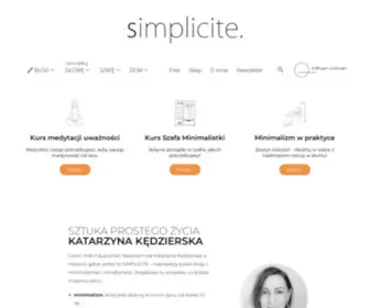 Simplicite.pl(Katarzyna Kędzierska o Sztuce Prostego Życia) Screenshot