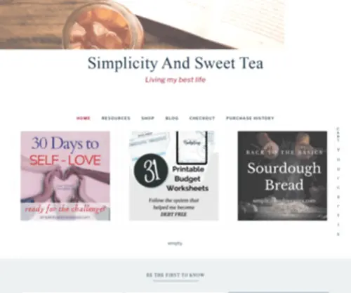 Simplicityandsweettea.com(Simplicity and Sweet Tea) Screenshot