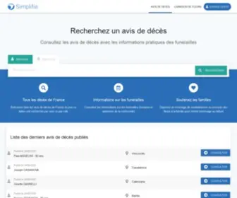 Simplifia.fr(Recherchez un avis de décès) Screenshot