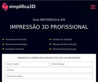 Simplifica3D.com.br(Serviços de impressão 3d e prototipagem em São Paulo/SP) Screenshot