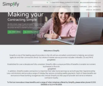 Simplifybusiness.co.uk(Celebrating over 10 years serving the uk contractor market) Screenshot