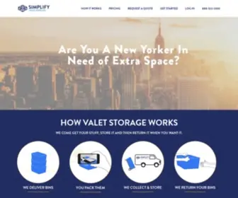 Simplifystorage.com(Pick Up Storage in NYC) Screenshot