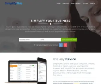Simplifythis.com(Online Appointment Scheduling & Booking Software) Screenshot